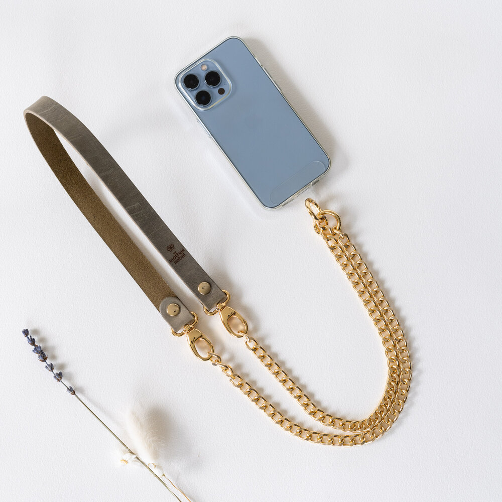 Telefoonkoord groen goud