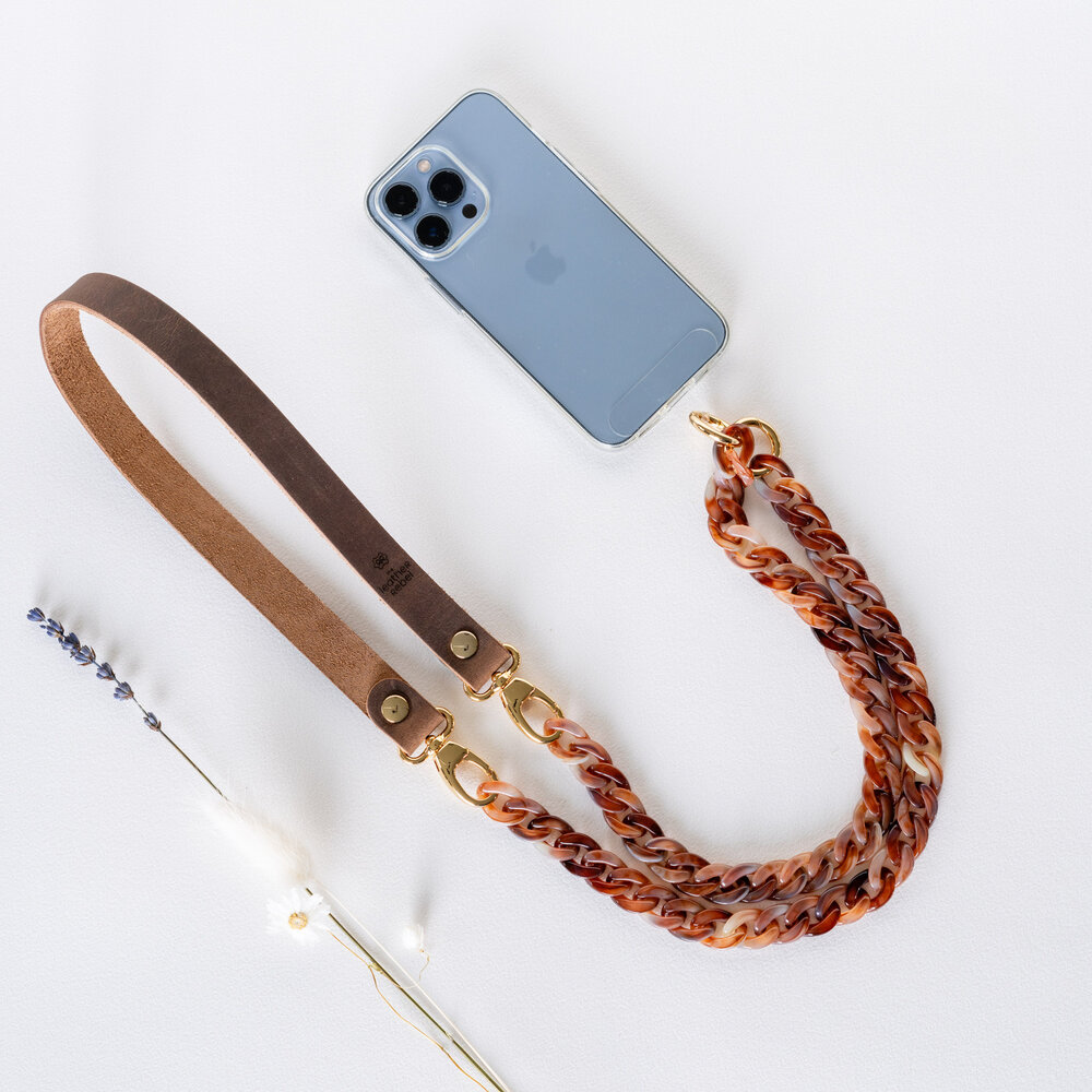 Telefoonkoord buffel bruin bruin