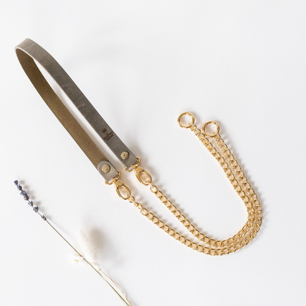 Telefoonkoord groen - goud