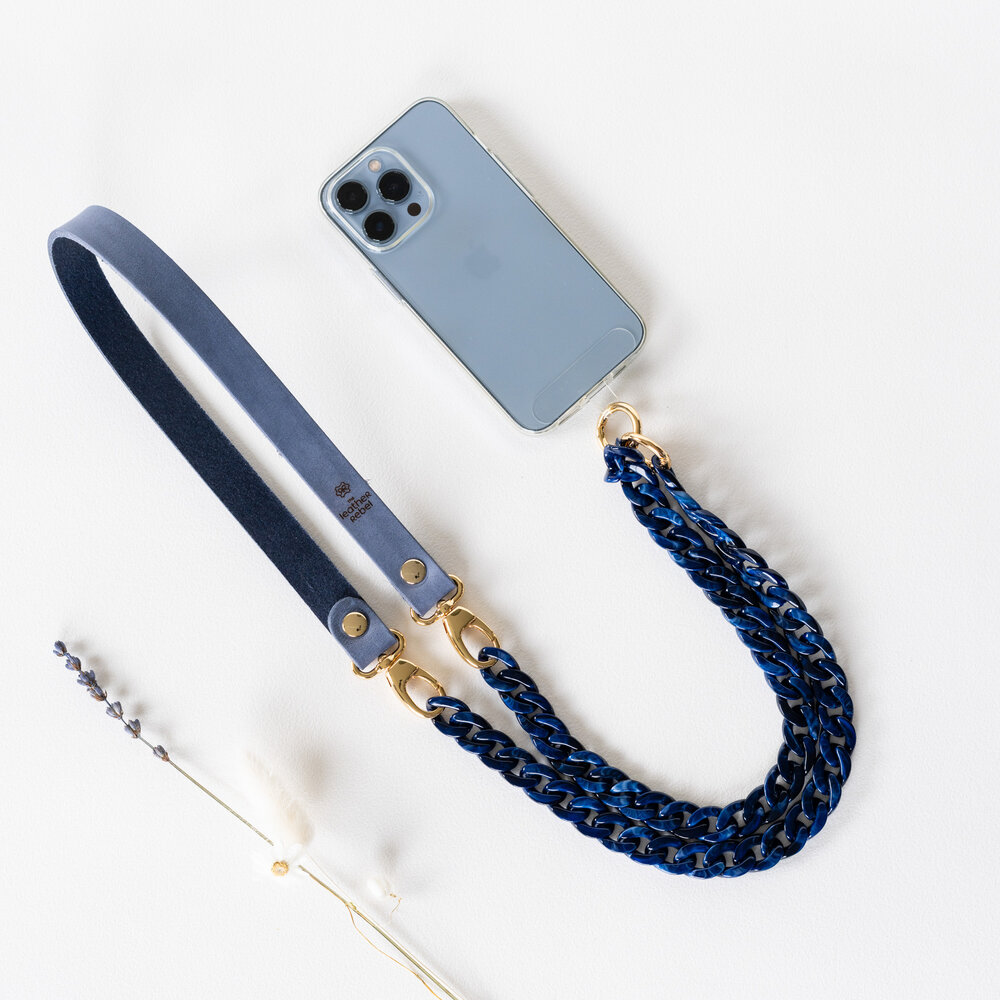 Telefoonkoord blauw - blauw