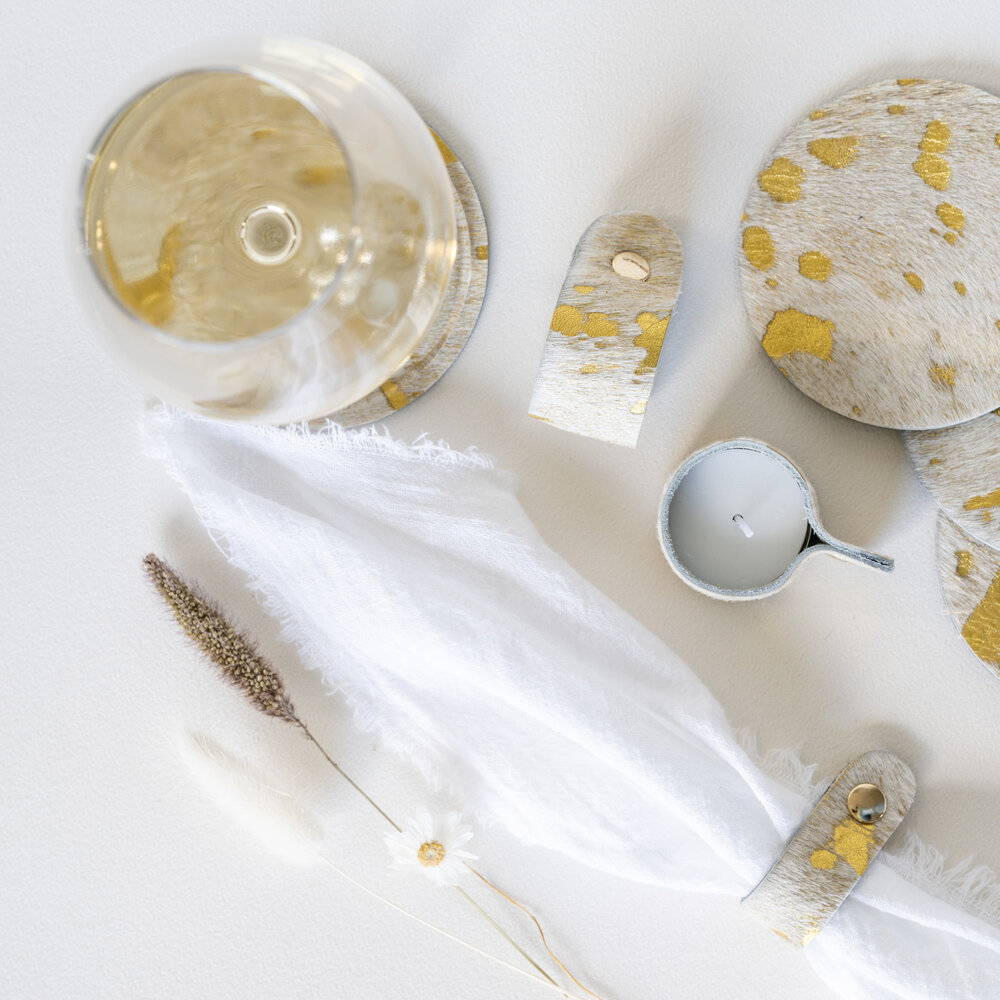 Servetingen beige - goud