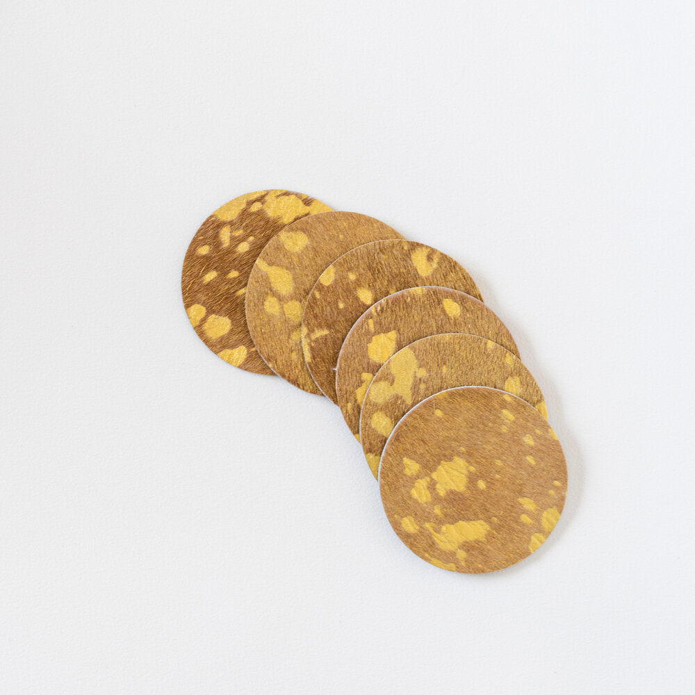 Onderzetters bruin goud