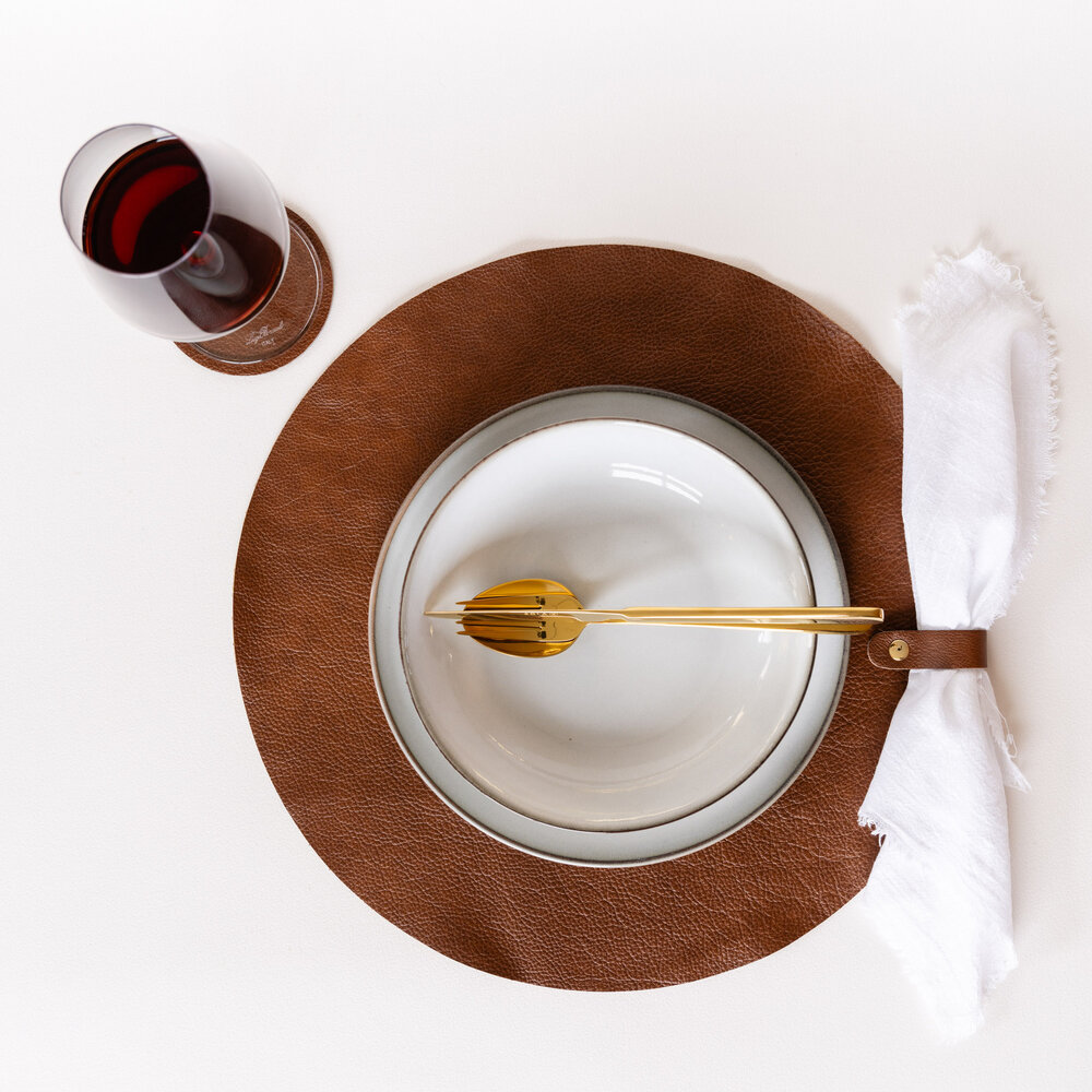 Placemat/onderlegger bruin