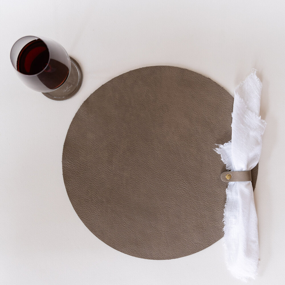 Placemat/onderlegger taupe