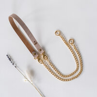 Telefoonkoord beige goud