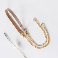 Telefoonkoord beige - goud