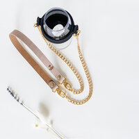 Wijnglashouder beige - goud