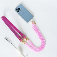 Telefoonkoord roze - roze