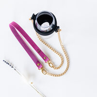 Wijnglashouder roze - goud