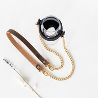 Wijnglashouder buffel bruin - goud