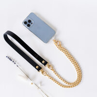 Telefoonkoord zwart - goud