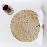 Placemat/onderlegger beige goud