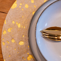 Placemat/onderlegger beige goud