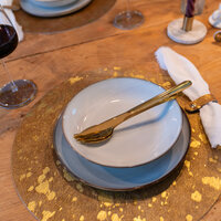 Placemat/onderlegger bruin goud