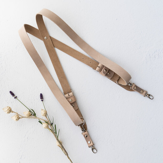 Harnas voor &eacute;&eacute;n camera - Vintage beige