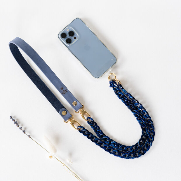 Telefoonkoord blauw - blauw