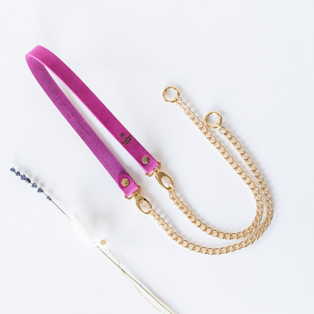 Telefoonkoord roze - goud