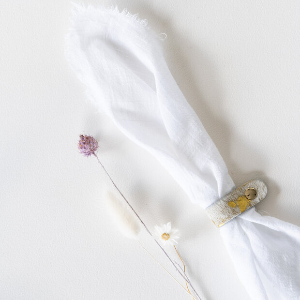 Servetingen beige - goud