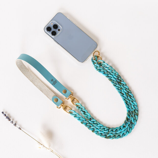 Telefoonkoord aqua