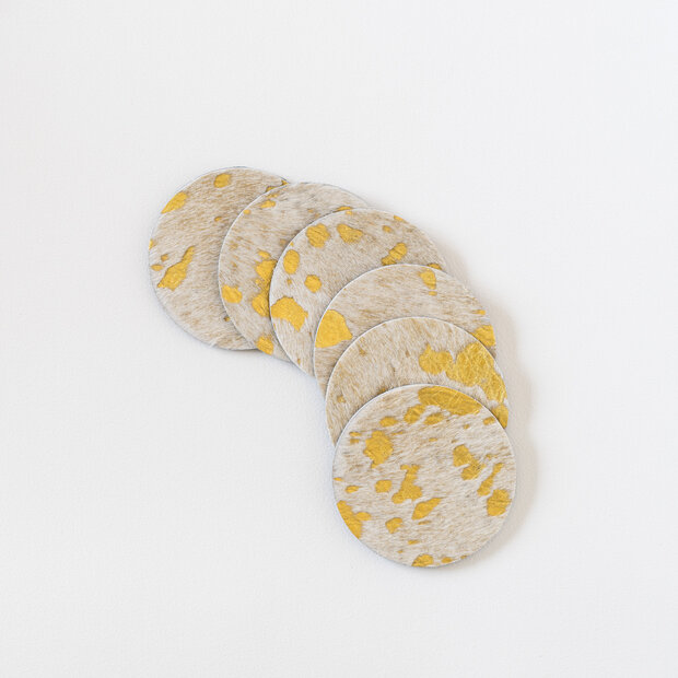 Onderzetters beige goud