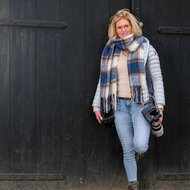 Camera harnas - Vintage blauw